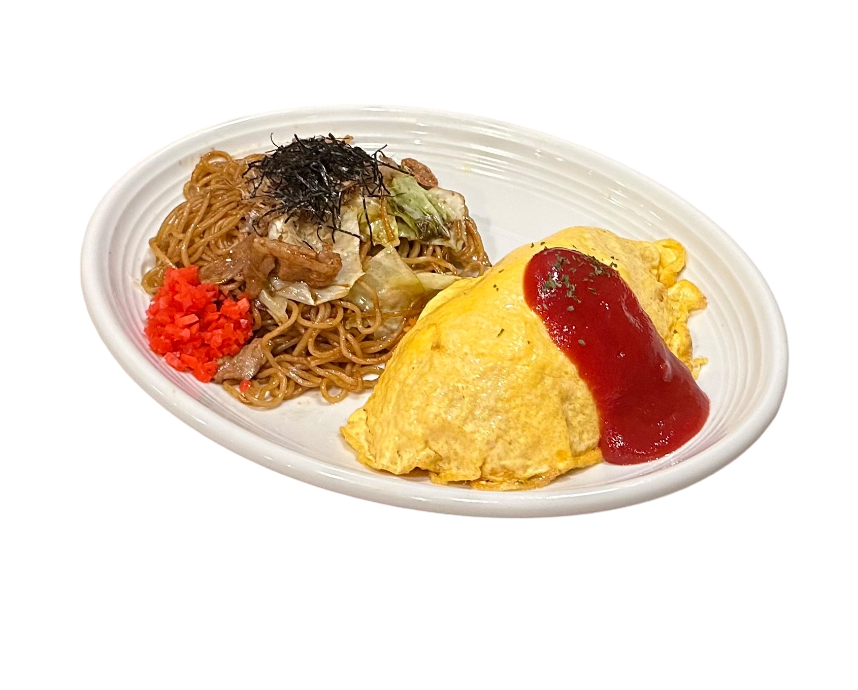 オムライス＆焼きそばプレート