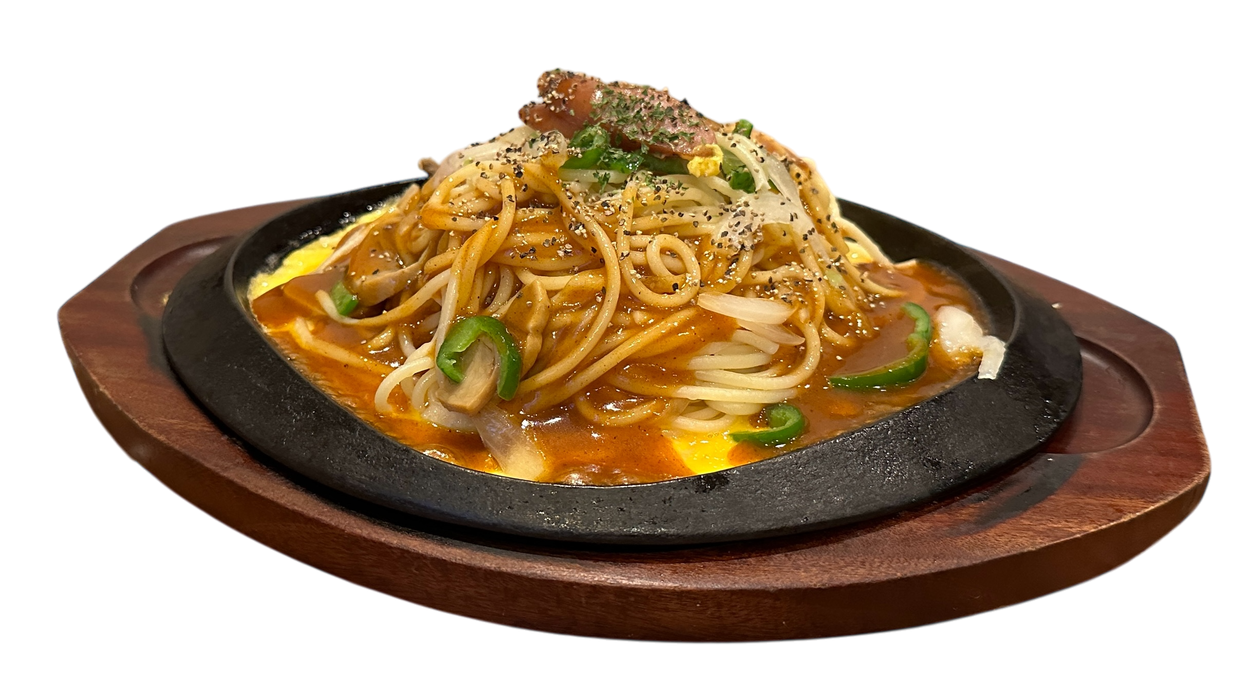 ウインナーと野菜の鉄板あんかけスパ