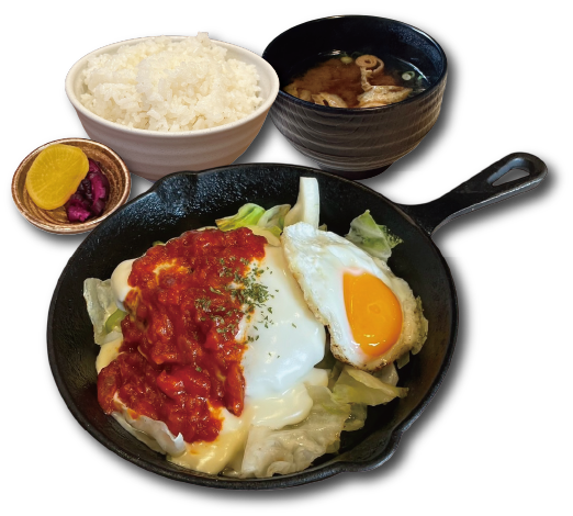 トマトチーズハンバーグ定食