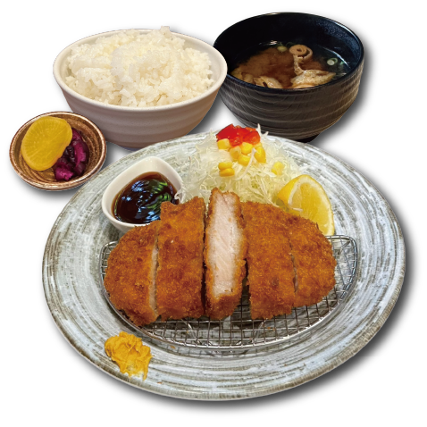 厚切りロースとんかつ定食(甘味噌 or とんかつソース)