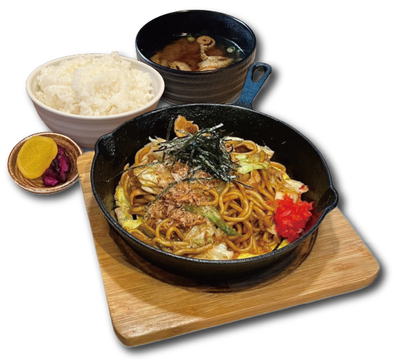 鉄板焼そば定食