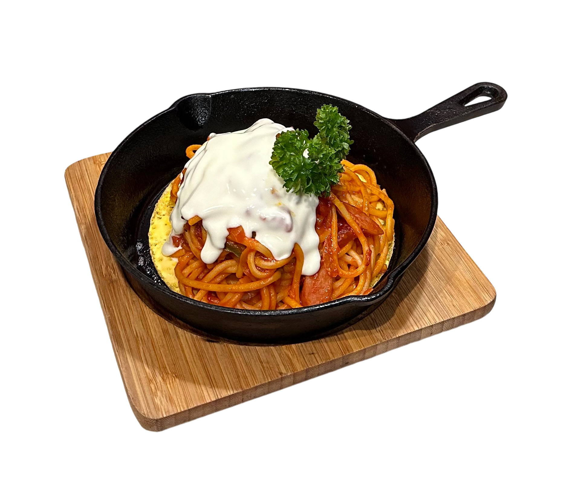 鉄板チーズナポリタンスパ